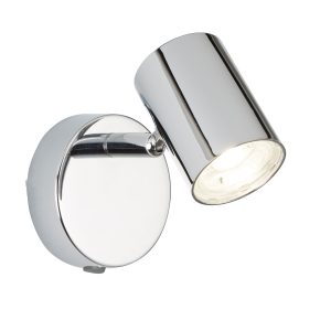 <b>Searchlight</b>&nbsp;<b>3171CC</b>&nbsp;<br>ROLLO 1 LIGHT CYLINDER HEAD SPOT WALL BRACKET, CHROME