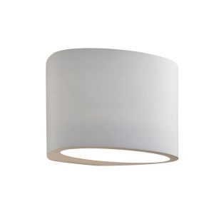 <b>Searchlight</b>&nbsp;<b>8721</b>&nbsp;<br>GYPSUM G9 OVAL WHITE PLASTER WALL LIGHT