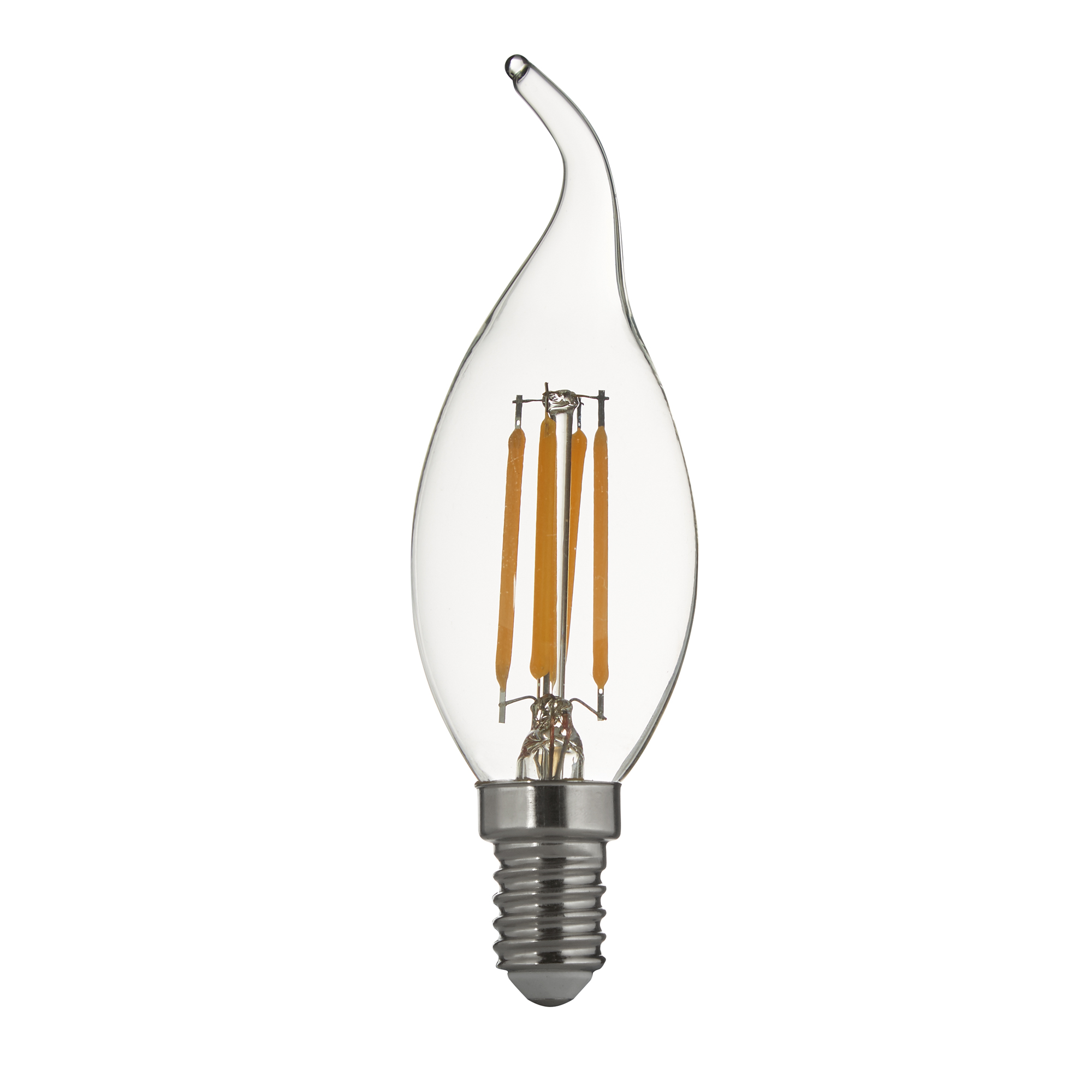 Searchlight PL28144WW PACK 10 x CANDLE E14 DIMMABLE FILAMENT FLAME TIP