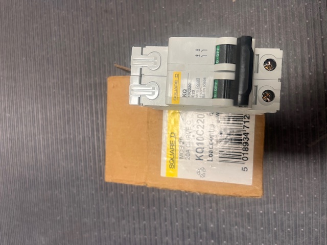 Square D KQ10C220 MCB 2P 20A CURVE C