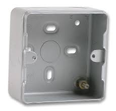 MK K8891ALM Grid Plus 1 & 2 Gang Surface Metal Mounting Box – 38mm Deep