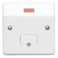 MK K377 WHI Logic Plus 13A Unswitched Fused Connection Unit with Neon & Bottom Flex Outlet