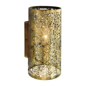 Endon 70105 Secret Garden 1-Light Decorative Wall Light - Antique Brass