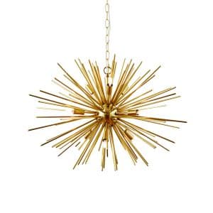 Endon Orta 70575 9-Light Sputnik Pendant | Satin Brass