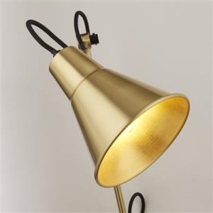 Searchlight Swing Arm Wall Light – Brass Metal 7403PB