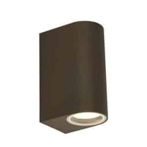 Searchlight  Eiffel Outdoor 2Lt Wall Light- Rustic Brown, Clear & Frosted 8008-2RUS-LED