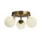 Searchlight Crosby 3Lt Semi-Flush - Satin Brass & Opal Glass 96913-3GO