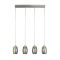 Searchlight Cyclone 4Lt Bar Pendant - Chrome Metal & Smoked Glass 97292-4SM