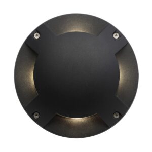 Forum Scout 4 x 1w LED Surf Mnt Grnd Light Alum IP67 Blk ZN-29997-BLK