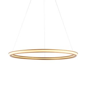 Satin gold LED ring pendant