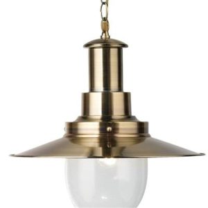 Searchlight Fisherman II Pendant – Antique Brass 5301AB