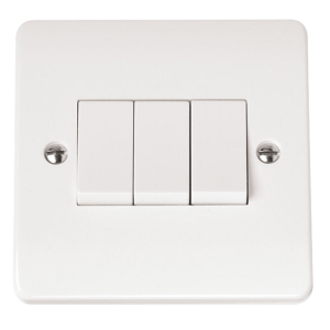 Click Mode CMA013 10AX 3 Gang 2 Way Plate Switch