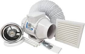 Blauberg KIT-TURBO-E-100-T-LED Bathroom Shower Fan Kit 100mm