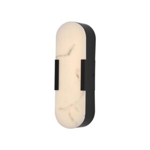 Searchlight Opaline LED Wall Light, Matt Black 11138BK