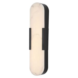 Searchlight Opaline LED Wall Light, Matt Black 11139BK