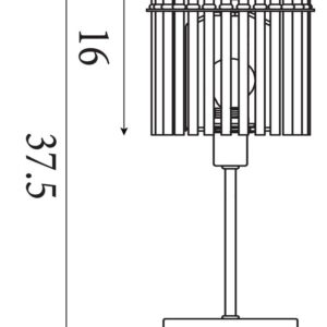 Swizzle 1Lt Table Lamp 55622SM