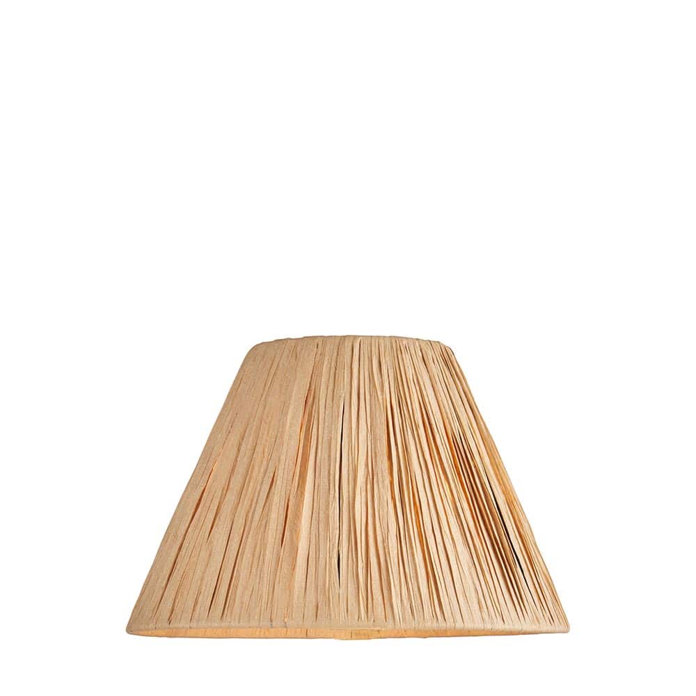Endon Lyra 25cm Tapered Shade in Natural Raffia 104074