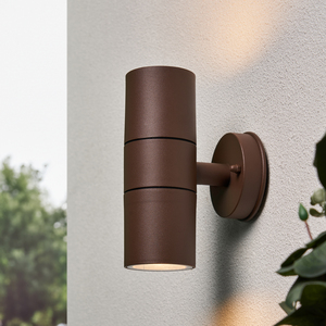 Forum Coast Arbo CZ-37502-RUST Outdoor Wall Light | Rust Carbon Fibre Up & Down