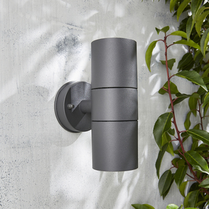 Forum Coast Arbo CZ-37502-ANTH Outdoor Wall Light | Anthracite Carbon Fibre Up & Down