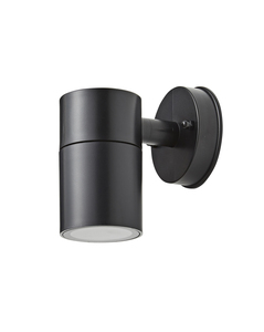 Forum Coast Neso CZ-25143-BLK-65 Outdoor Single Wall Light | Black IP65 Polycarbonate
