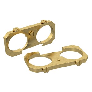 Wiska EC308 2-Hole Gland Plate for COMBI 308 | Internal Brass Earth Plate | Pack of 2