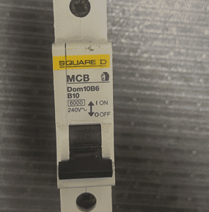 Square D DOM10B6 Domae 10Amp Single Pole Mcb