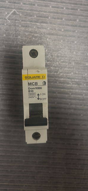Square D DOM10B6 Domae 10Amp Single Pole Mcb