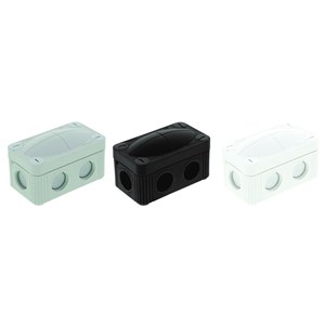 Wiska COMBI 206 Black Junction Box | IP66/IP67 Waterproof | Small & Compact Design