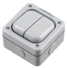 MK K56402GRY Masterseal Plus Grey 2-Gang 13A IP66 Switched Socket