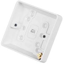 MK K2160WHI Logic Plus 1-Gang Surface Mounting Pattress Box – 16mm Deep