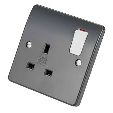 MK K2757 GRA Logic Plus 13A 2-Gang DP Switchsocket – Graphite