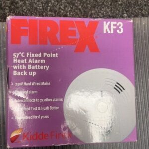 Kidde Firex KF3 Mains Heat Alarm 230V with Battery Backup (New Old Stock)