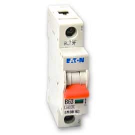 Eaton EMBH163 63A Type B Single Pole 10kA MCB | EWS Flint
